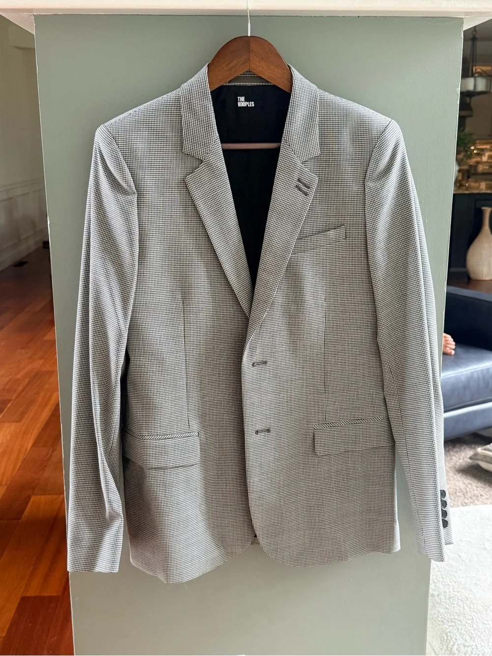 The Kooples Grey Houndstooth Blazer and Trousers